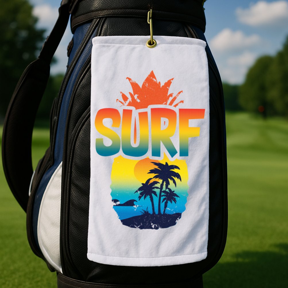 Pineapple Summer Surf Golf Towel
