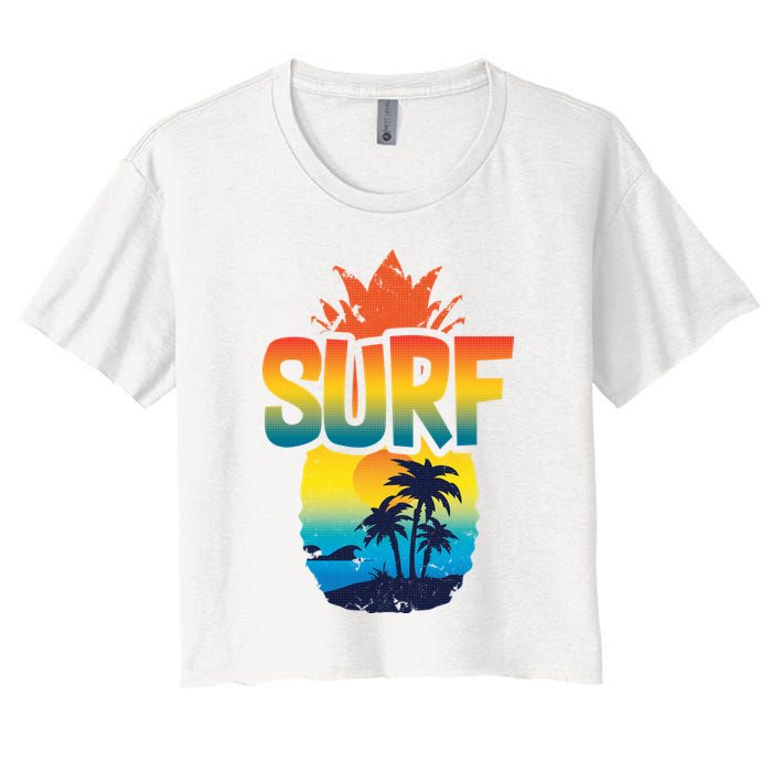 Pineapple Summer Surf Crop Top