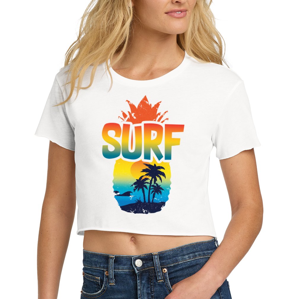 Pineapple Summer Surf Crop Top