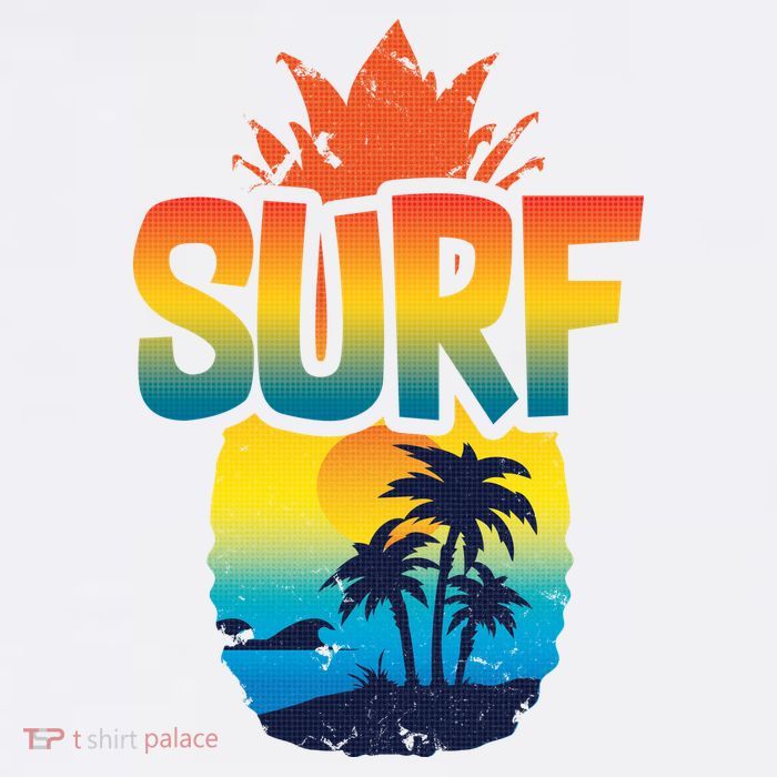 Pineapple Summer Surf Women's V-Neck T-Shirt