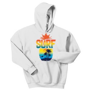 Pineapple Summer Surf Kids Hoodie