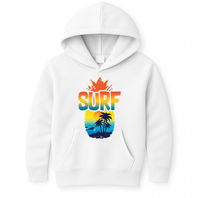 Pineapple Summer Surf Kids Hoodie