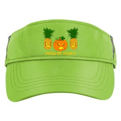 Pineapple Vs. Pumpkin Jack O Lantern Adult Drive Performance Visor