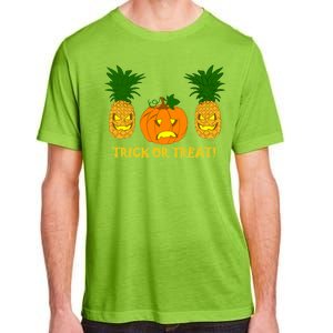 Pineapple Vs. Pumpkin Jack O Lantern Adult ChromaSoft Performance T-Shirt