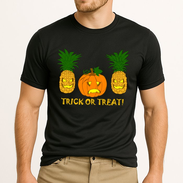 Pineapple Vs. Pumpkin Jack O Lantern Cooling Performance Crew T-Shirt