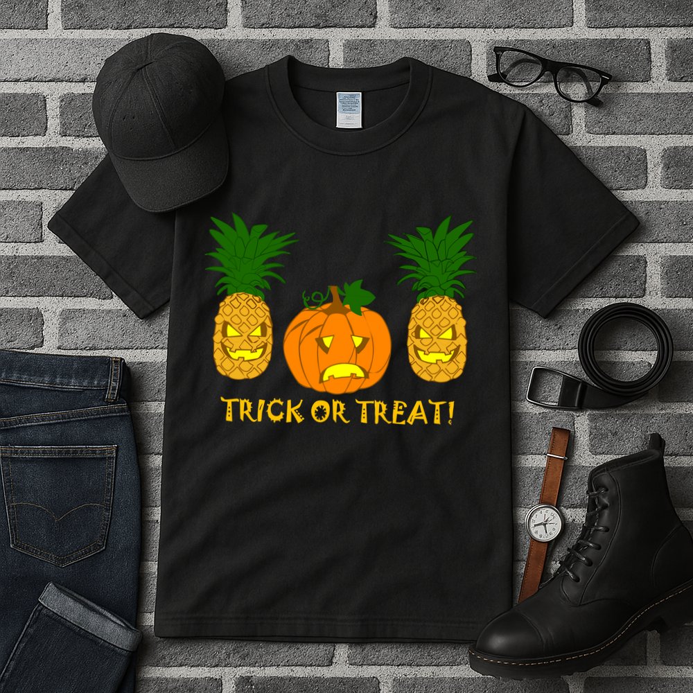 Pineapple Vs. Pumpkin Jack O Lantern Tall T-Shirt