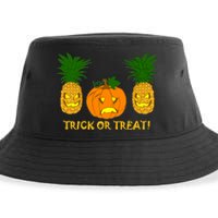 Pineapple Vs. Pumpkin Jack O Lantern Sustainable Bucket Hat