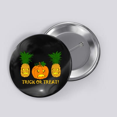 Pineapple Vs. Pumpkin Jack O Lantern Button