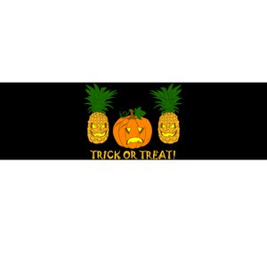 Pineapple Vs. Pumpkin Jack O Lantern Bumper Sticker