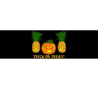 Pineapple Vs. Pumpkin Jack O Lantern Bumper Sticker