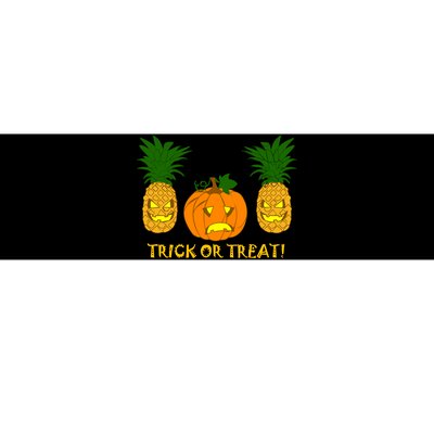 Pineapple Vs. Pumpkin Jack O Lantern Bumper Sticker