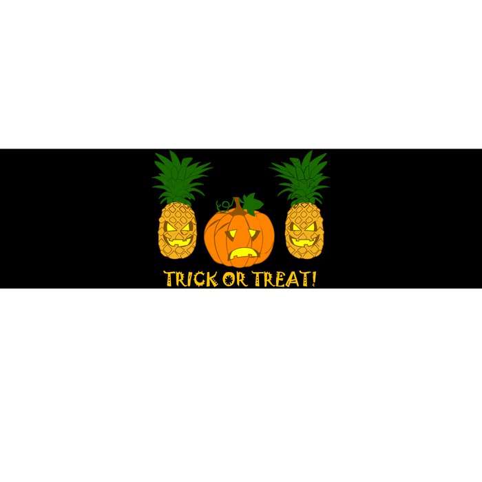 Pineapple Vs. Pumpkin Jack O Lantern Bumper Sticker