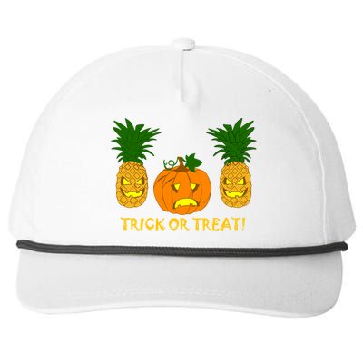 Pineapple Vs. Pumpkin Jack O Lantern Snapback Five-Panel Rope Hat