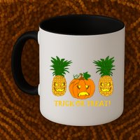 Pineapple Vs. Pumpkin Jack O Lantern Mug