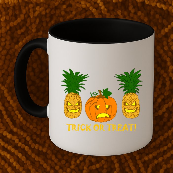 Pineapple Vs. Pumpkin Jack O Lantern Mug