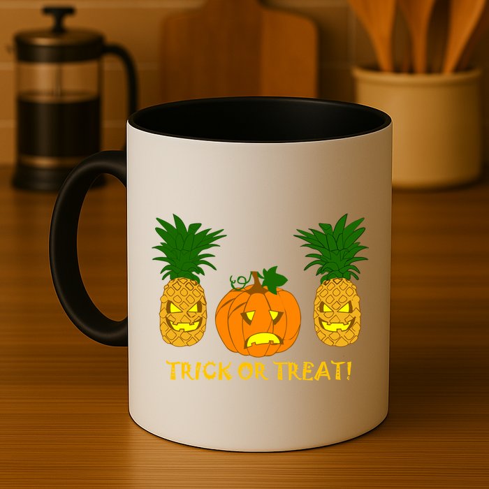 Pineapple Vs. Pumpkin Jack O Lantern Mug