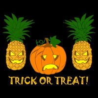 Pineapple Vs. Pumpkin Jack O Lantern Drawstring Bag