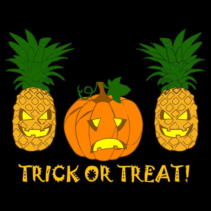 Pineapple Vs. Pumpkin Jack O Lantern Drawstring Bag