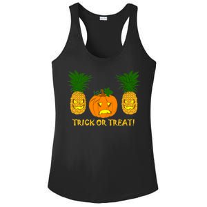 Pineapple Vs. Pumpkin Jack O Lantern Ladies PosiCharge Competitor Racerback Tank