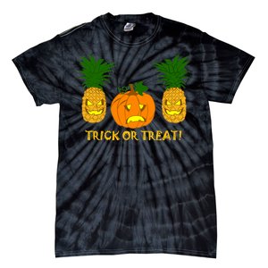 Pineapple Vs. Pumpkin Jack O Lantern Tie-Dye T-Shirt