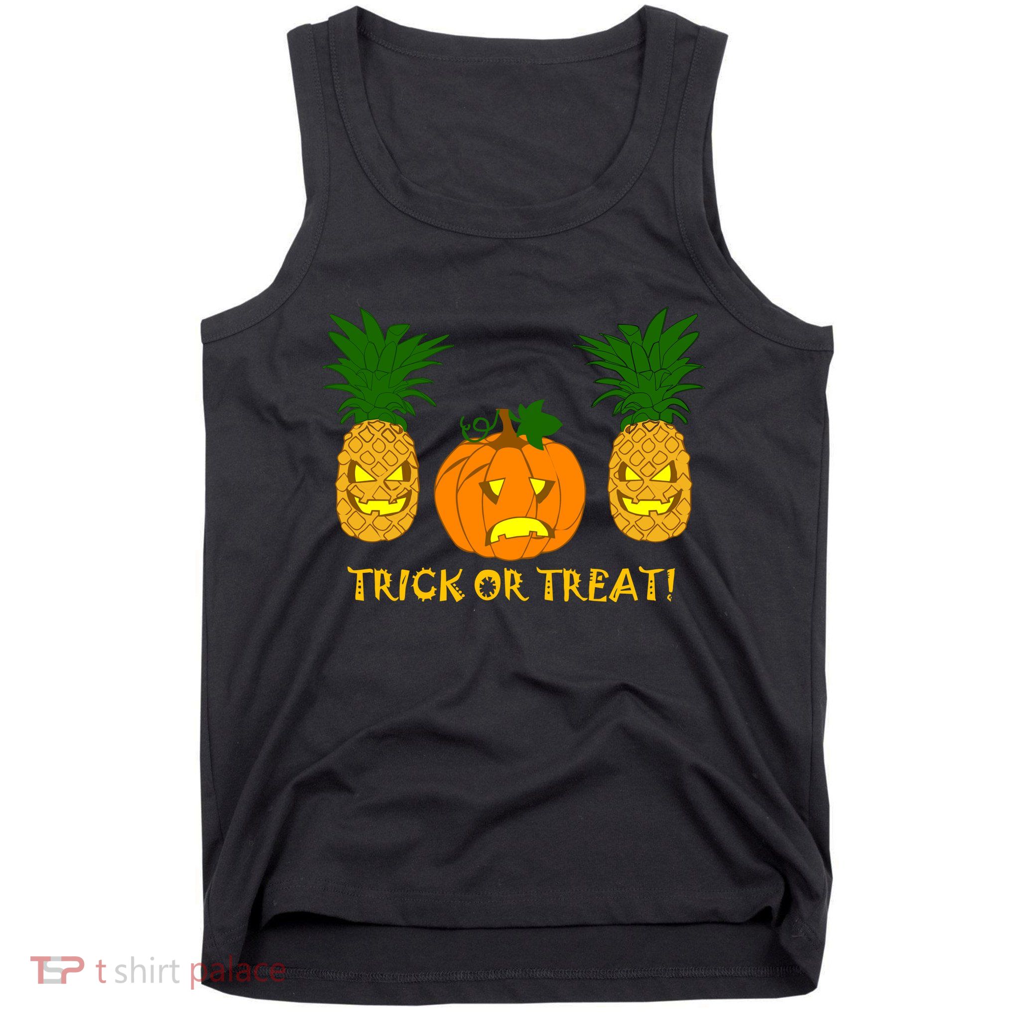 Pineapple Vs. Pumpkin Jack O Lantern Tank Top