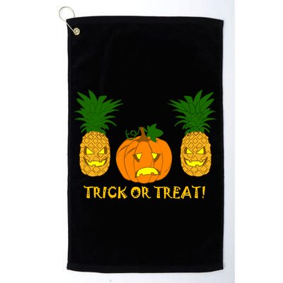 Pineapple Vs. Pumpkin Jack O Lantern Golf Towel