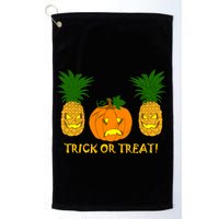 Pineapple Vs. Pumpkin Jack O Lantern Golf Towel