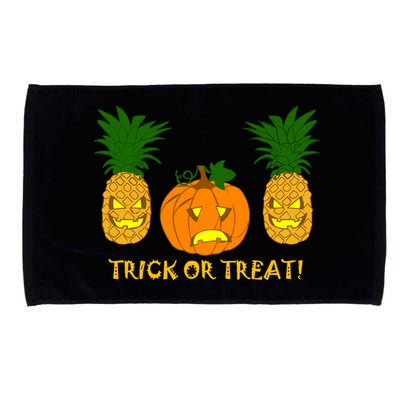 Pineapple Vs. Pumpkin Jack O Lantern Microfiber Hand Towel