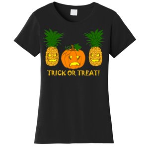 Pineapple Vs. Pumpkin Jack O Lantern Women's T-Shirt