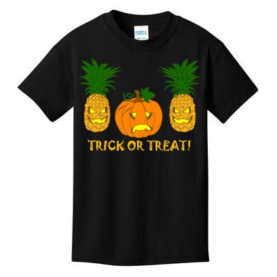 Pineapple Vs. Pumpkin Jack O Lantern Kids T-Shirt