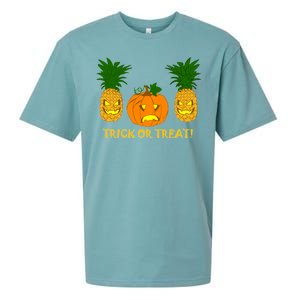 Pineapple Vs. Pumpkin Jack O Lantern Sueded Cloud Jersey T-Shirt