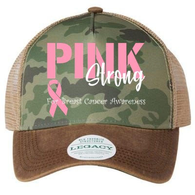 Pink And Strong Breast Cancer Awareness Legacy Tie Dye Trucker Hat