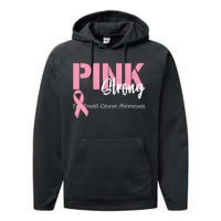 Pink And Strong Breast Cancer Awareness Performance Fleece Hoodie