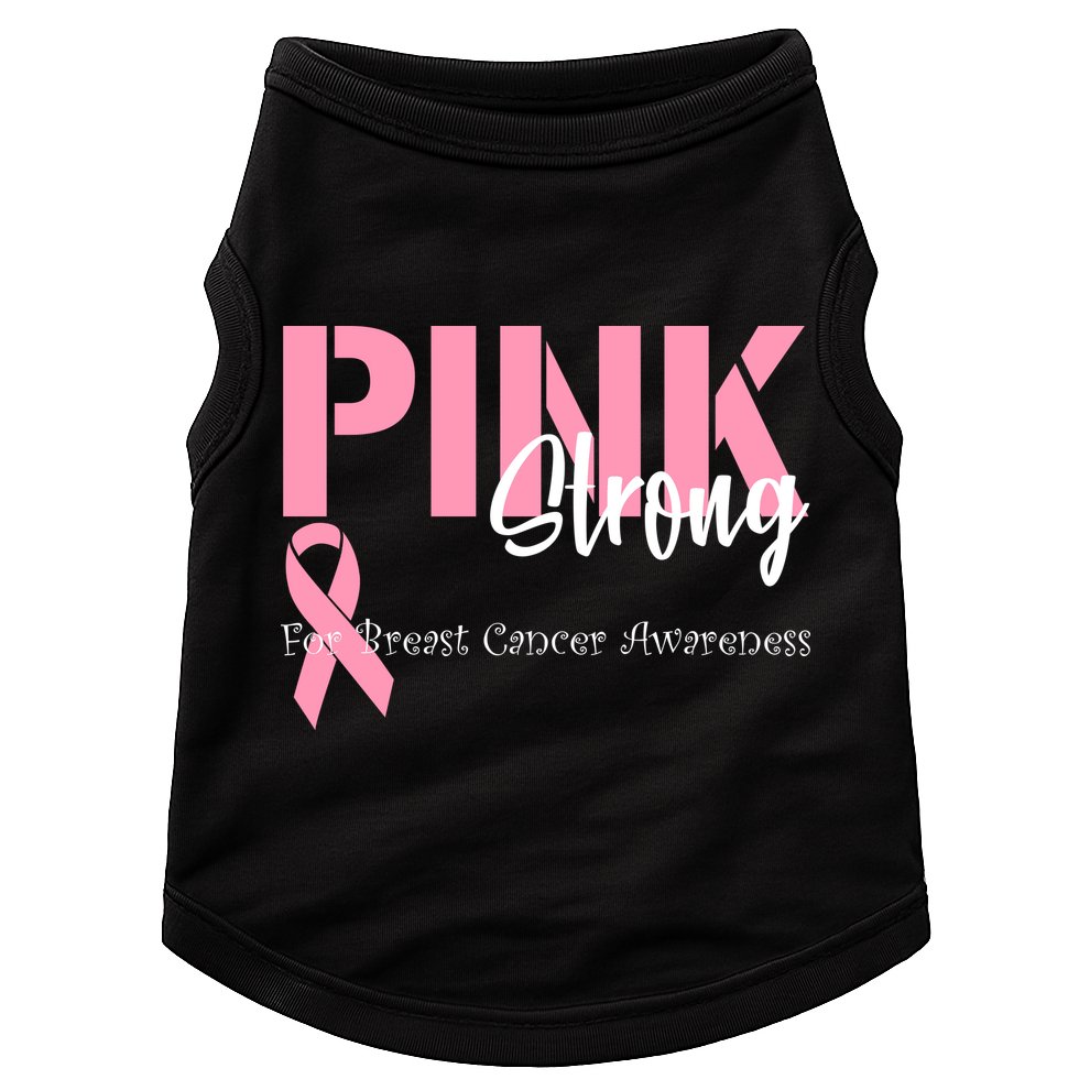 Pink And Strong Breast Cancer Awareness Doggie Tank