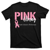 Pink And Strong Breast Cancer Awareness T-Shirt