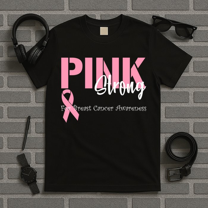 Pink And Strong Breast Cancer Awareness T-Shirt