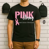 Pink And Strong Breast Cancer Awareness T-Shirt