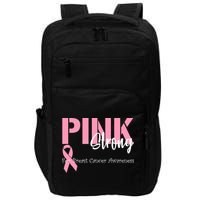 Pink And Strong Breast Cancer Awareness Impact Tech Backpack