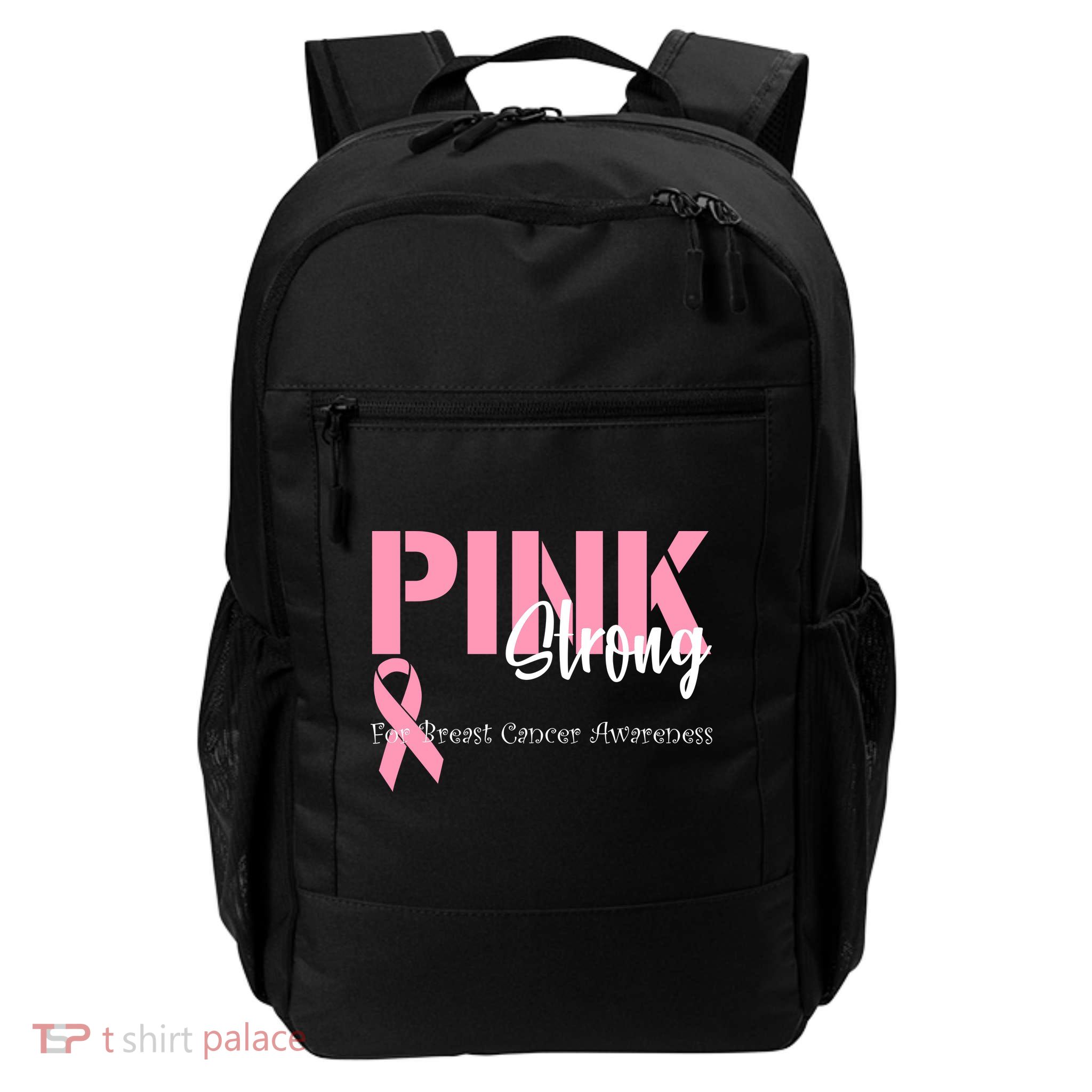 Pink And Strong Breast Cancer Awareness Backpack