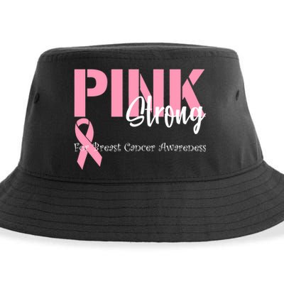 Pink And Strong Breast Cancer Awareness Sustainable Bucket Hat