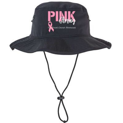 Pink And Strong Breast Cancer Awareness Legacy Cool Fit Booney Bucket Hat