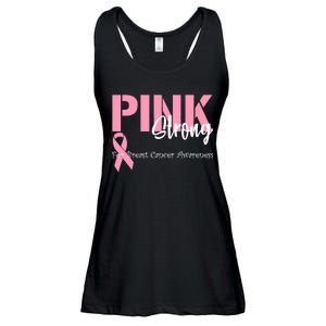 Pink And Strong Breast Cancer Awareness Ladies Essential Flowy Tank