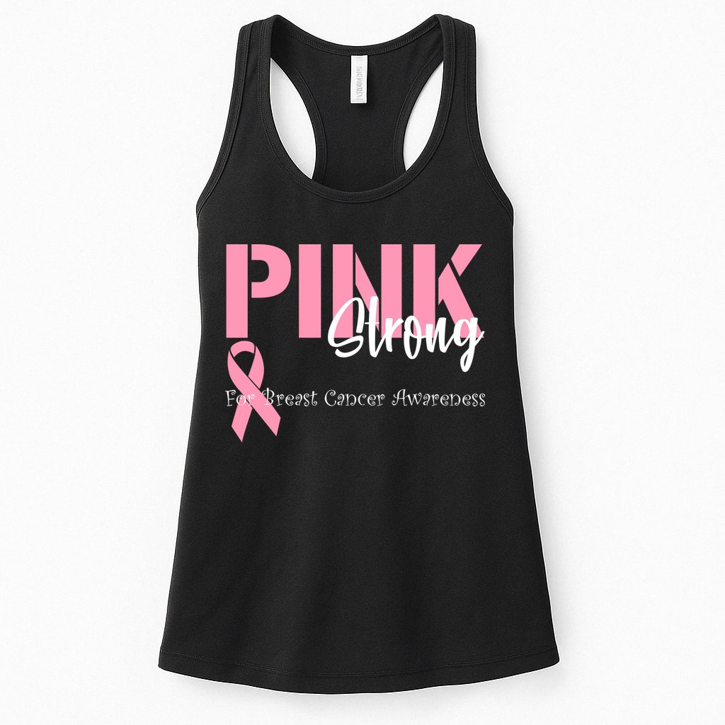 Pink And Strong Breast Cancer Awareness Womens Tank Top
