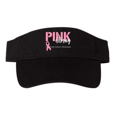 Pink And Strong Breast Cancer Awareness Valucap Bio-Washed Visor