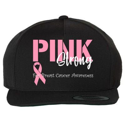 Pink And Strong Breast Cancer Awareness Wool Snapback Cap