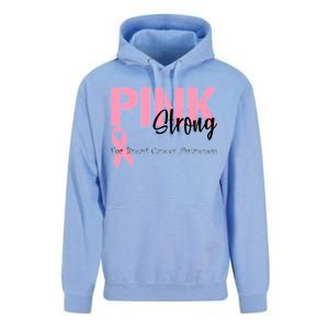 Pink And Strong Breast Cancer Awareness Unisex Surf Hoodie