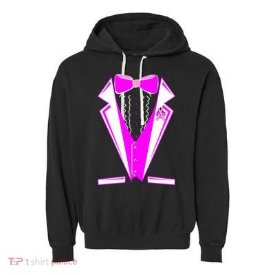 Pink Breast Cancer Tuxedo Garment-Dyed Fleece Hoodie