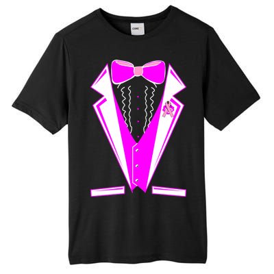 Pink Breast Cancer Tuxedo Tall Fusion ChromaSoft Performance T-Shirt