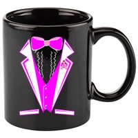 Pink Breast Cancer Tuxedo 11oz C Handle Ceramic Mug