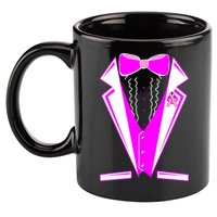 Pink Breast Cancer Tuxedo 11oz C Handle Ceramic Mug